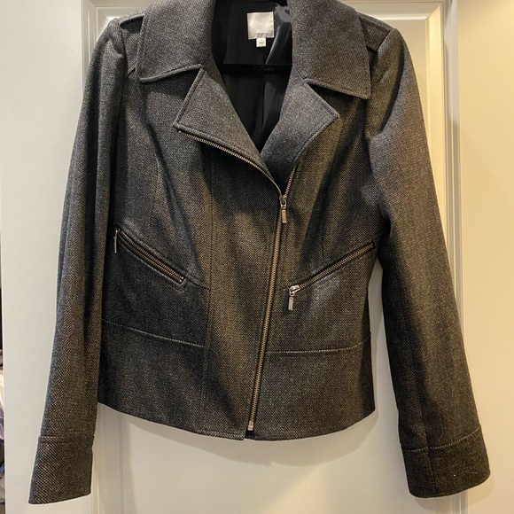 Halogen Gray Moto Wool Jacket - Picture 6 of 8